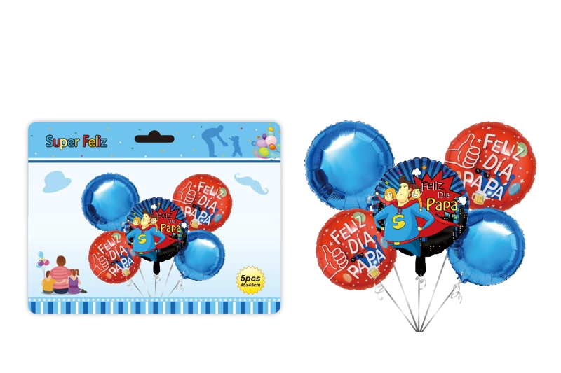 PAPA (COMBO DE GLOBOS/FELIZ DIA PAPA/AZUL/ROJO) - 1