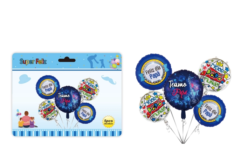PAPA (COMBO DE GLOBOS/FELIZ DIA PAPA/AZUL OSCURO/BLANCO) - 1