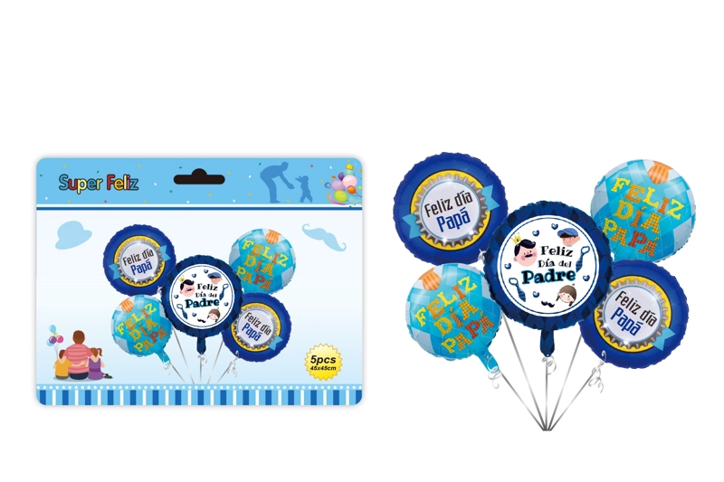 PAPA (COMBO DE GLOBOS/FELIZ DIA PAPA/AZUL OSCURO Y CLARO) - 1
