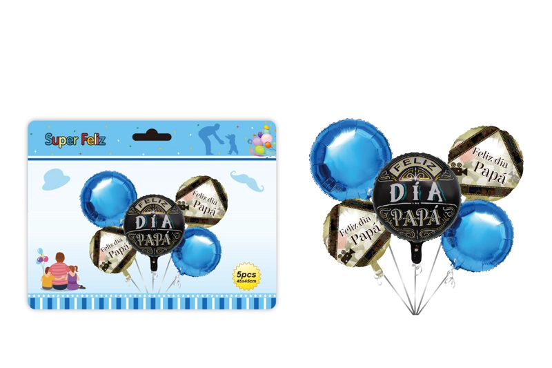 PAPA (COMBO DE GLOBOS/FELIZ DIA PAPA/AZUL/NEGRO) - 1