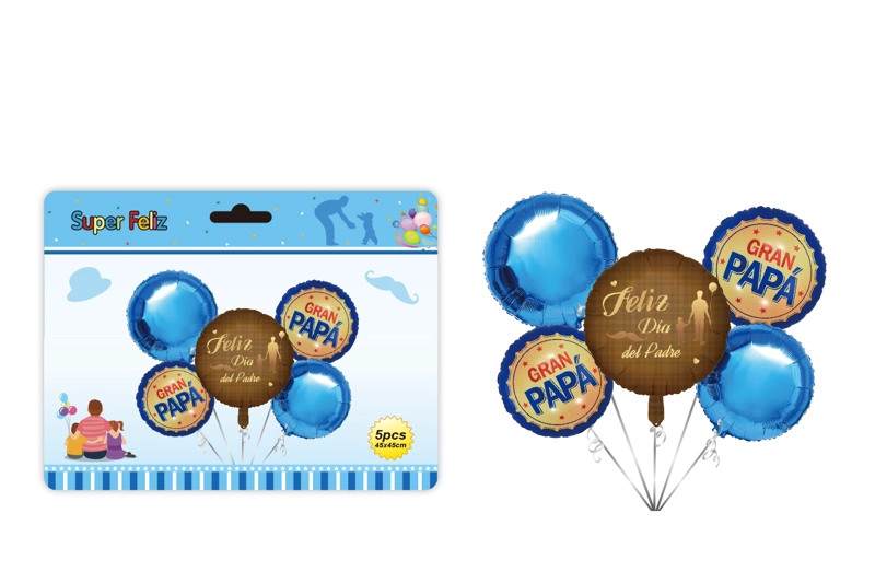 PAPA (COMBO DE GLOBOS/FELIZ DIA PAPA/AZUL/MARRON) - 1