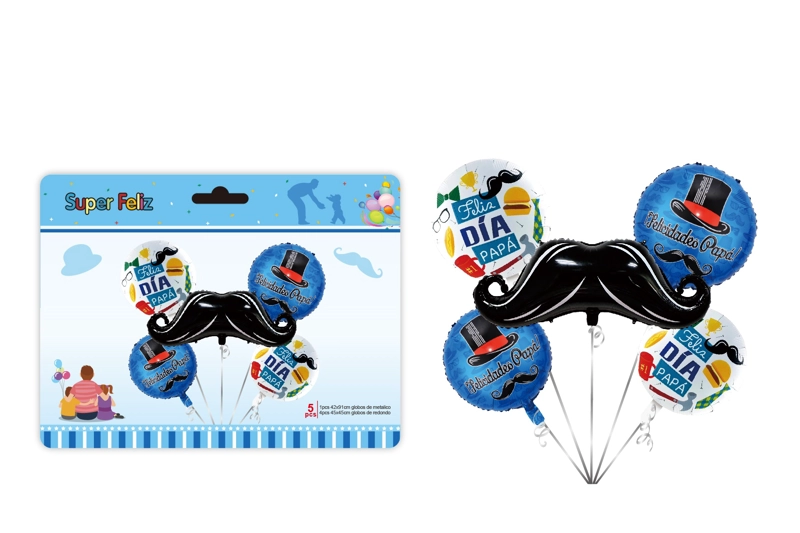 PAPA (COMBO DE GLOBOS/AZUL/NEGRO/BIGOTE) - 1