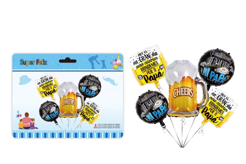 PAPA (COMBO DE GLOBOS/NEGRO/AMARILLO/CERVEZA) - 1
