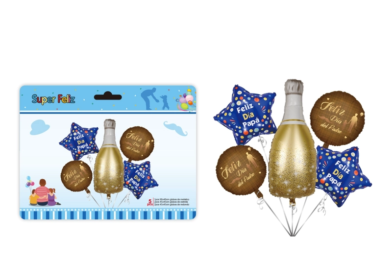 PAPA (COMBO DE GLOBOS/AZUL/DORADO/CHAMPAN) - 1
