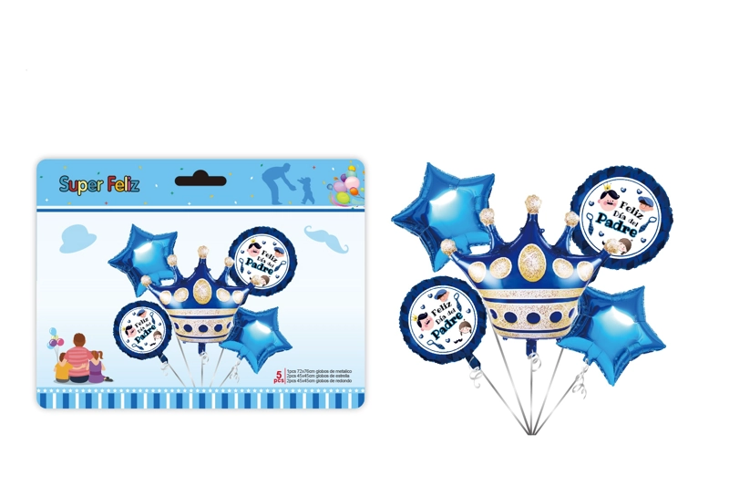 PAPA (COMBO DE GLOBOS/AZUL/CORONA Y ESTRELLAS) - 1