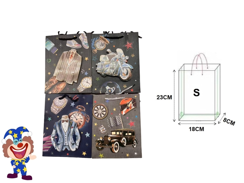 BOLSA DE REGALO (TRAJE/MOTO/COCHE/VINTANGE/TAMAÑO S/23X18X8CM) - 1