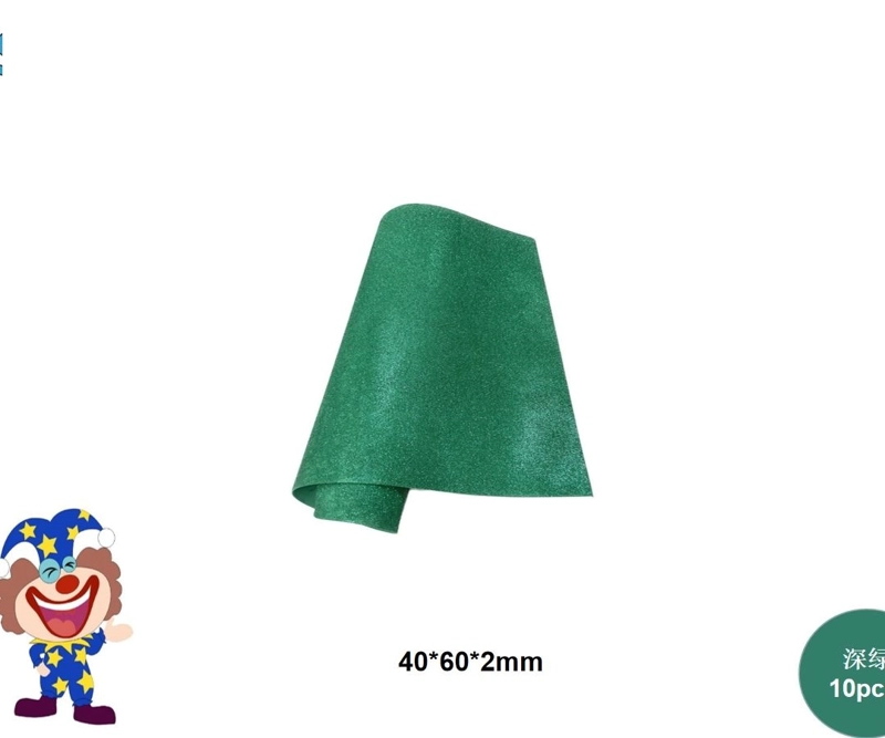 GOMA EVA CON GLITTER VERDE 40 CM X 60 CM X 2MM - 1