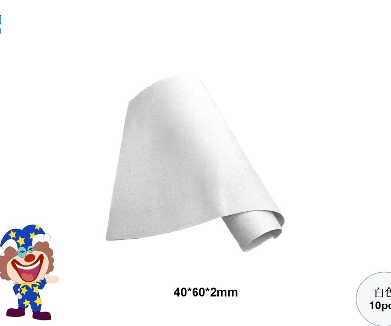 GOMA EVA CON GLITTER BLANCO 40 CM X 60 CM X 2 MM - 1