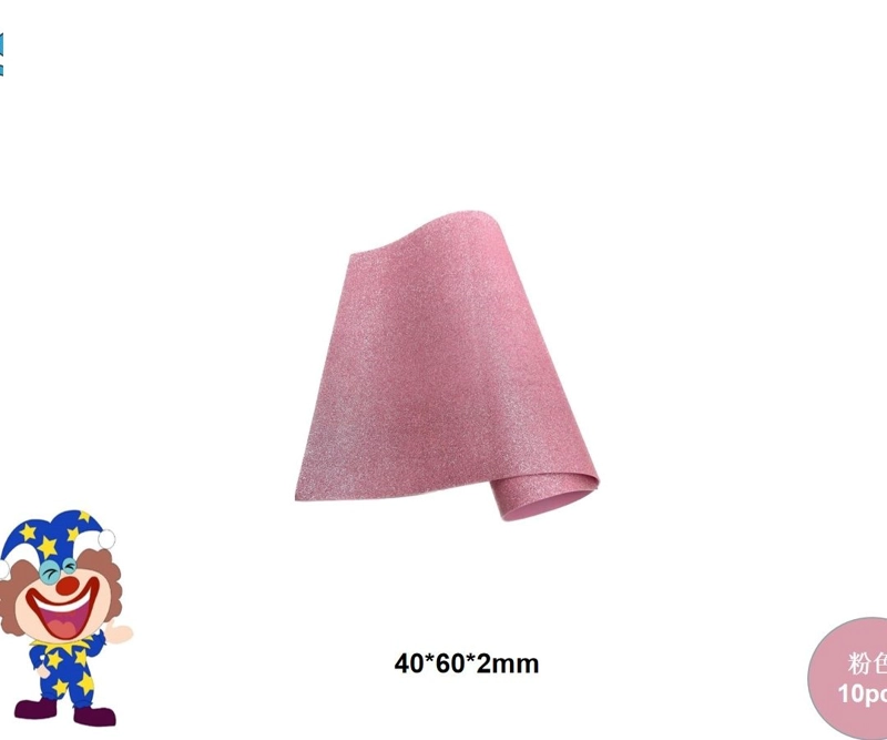 GOMA EVA CON GLITTER ROSA 40 CM X 60 CM X 2 MM - 1