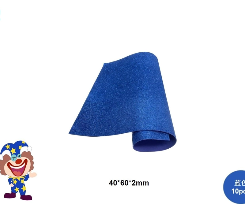 GOMA EVA CON GLITTER AZUL 40 CM X 60 CM X 2 MM - 1