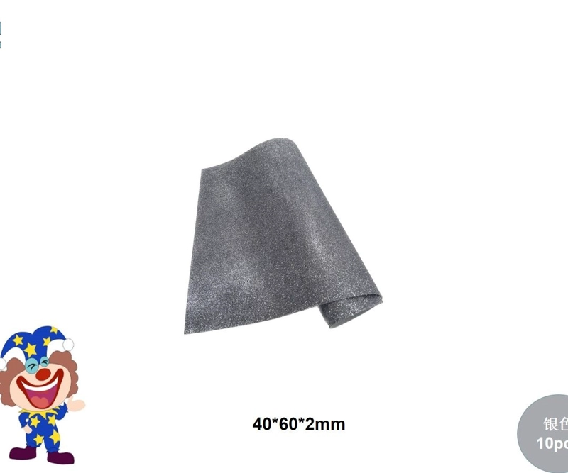 GOMA EVA CON GLITTER GRIS 40 CM X 60 CM X 2 MM - 1