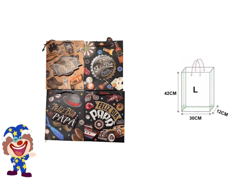 BOLSA DE REGALO FELIZ DIA PAPA 42 CM X 30 CM X 12 CM L - 1
