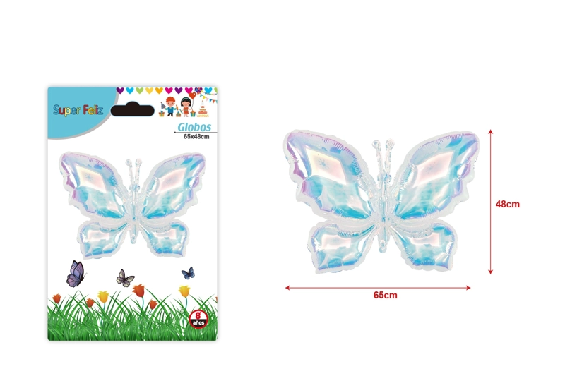 GLOBOS MARIPOSA IRIDISCENTE 65 CM X 48 CM - 1