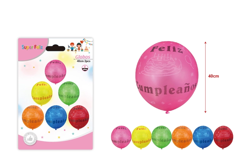GLOBO PIÑATA ROSADO FELIZ CUMPLEAÑOS 40 CM - 1