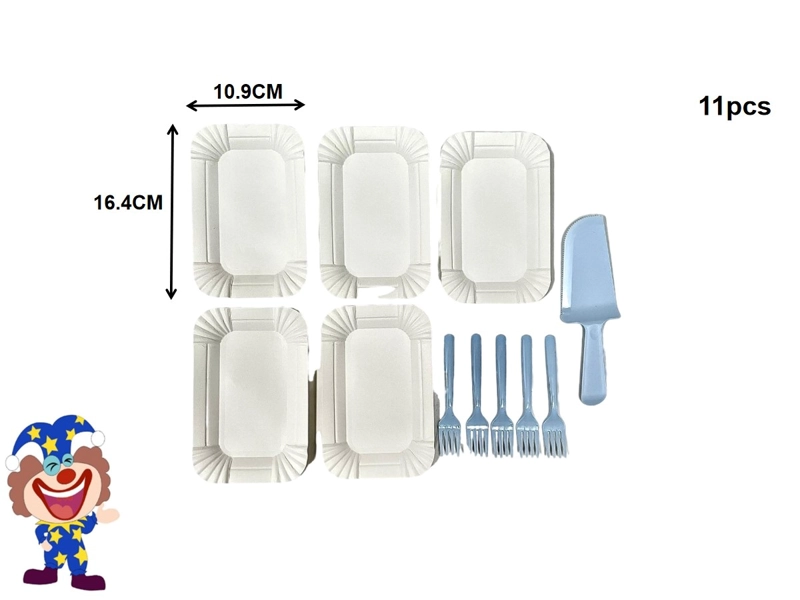 SET PLATOS Y SERVICIOS 10.9 CM X 16.4 CM 11PCS - 1