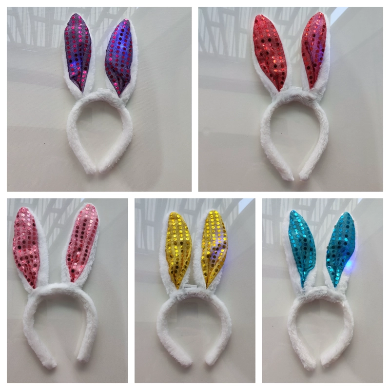 PASCUA CINTILLO OREJAS DE CONEJO CON LUCES LED - 1