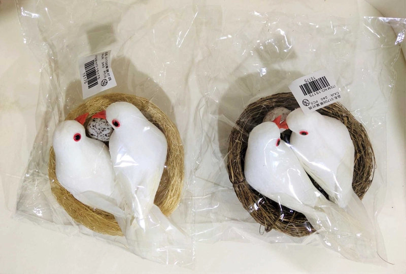 PASCUA NIDO CON AVES BLANCAS - 1