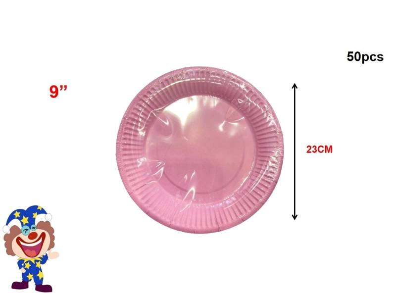 PLATOS ROSADO DE 23 CM - 1