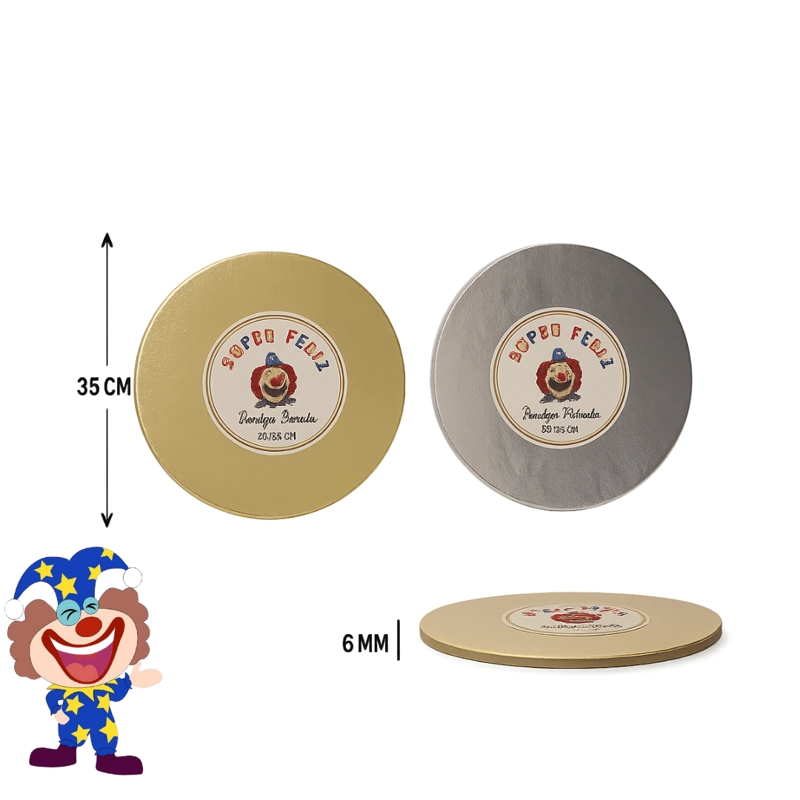 BASES DE TORTAS DORADA 35 CM X 6 MM - 1