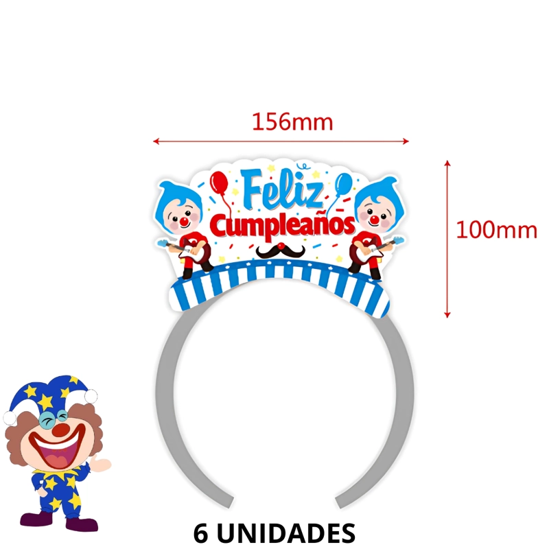FIESTA PLIM PLIM CINTILLO FELIZ CUMPLEAÑOS 156 MM X 100 MM - 1