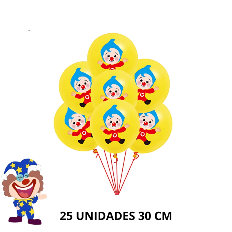 GLOBOS PLIM PLIM AMARILLO 25 UND 30 CM - 1