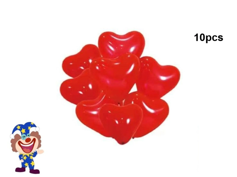 SAN VALENTIN GLOBOS EN FORMA DE CORAZON 10 PCS - 1