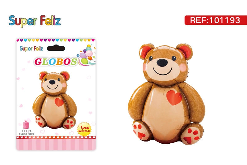 SAN VALENTIN GLOBO CON HELIO/OSO/67 CM X 91 CM - 1