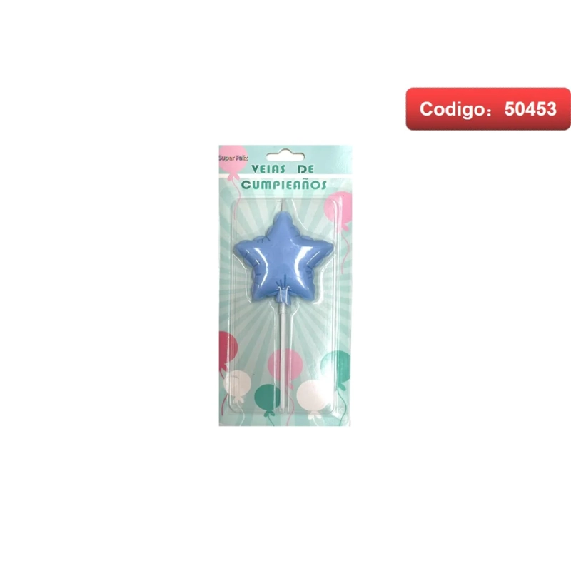 VELAS ESTRELLA AZUL DE MAYOR TAMANO 50453 - 1