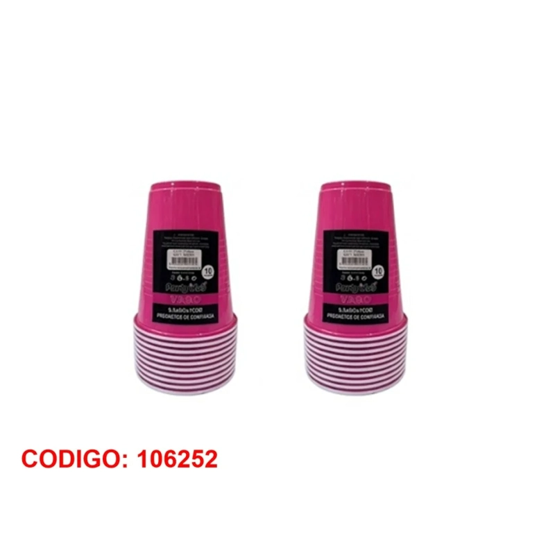 VASOS CUMPLEAÑOS 500ML COLOR FUCSIA 106252 - 1