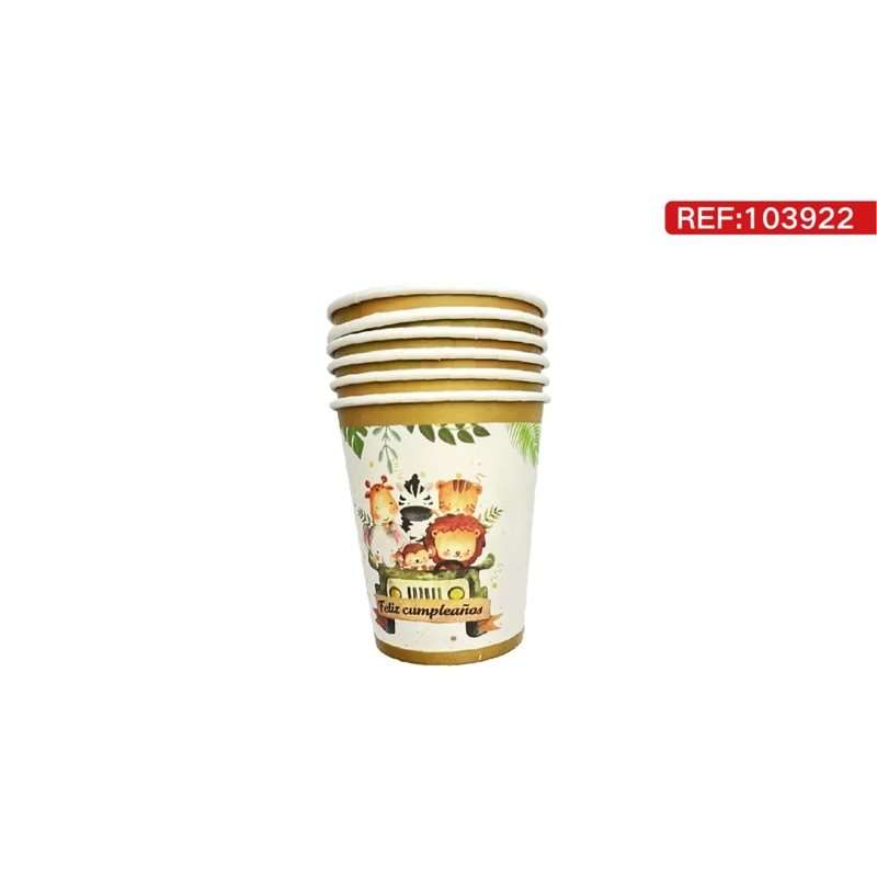 VASO ANIMALITO DISENO DE LEON SAFARI Y TEXTO FELIZ 103922 - 1