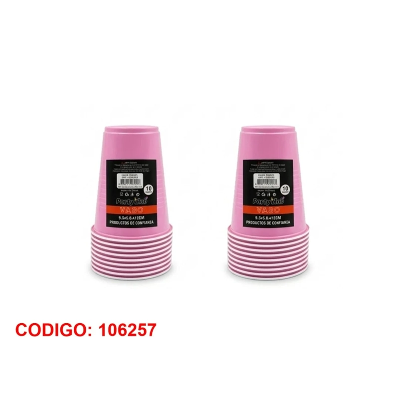 VASOS CUMPLEAÑOS 500ML COLOR ROSADO 106257 - 1