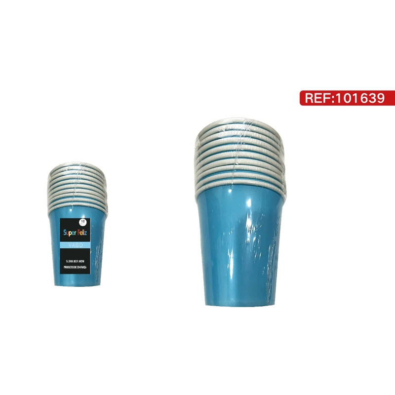 VASOS CELESTE LISO METALIZADO 101639 - 1