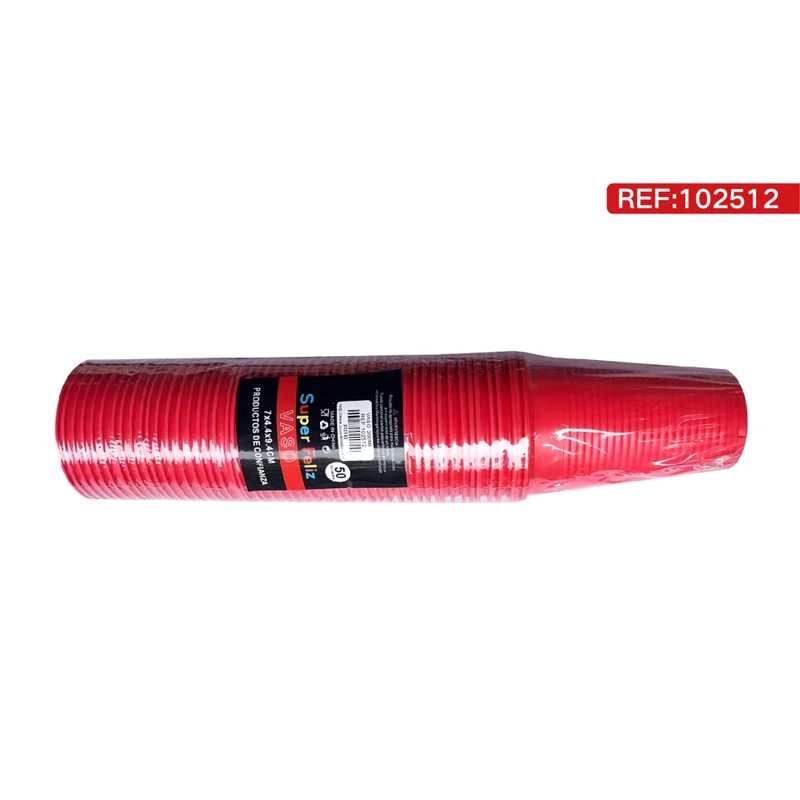 VASOS TRANSPARENTES COLOR ROJO 102512 - 1
