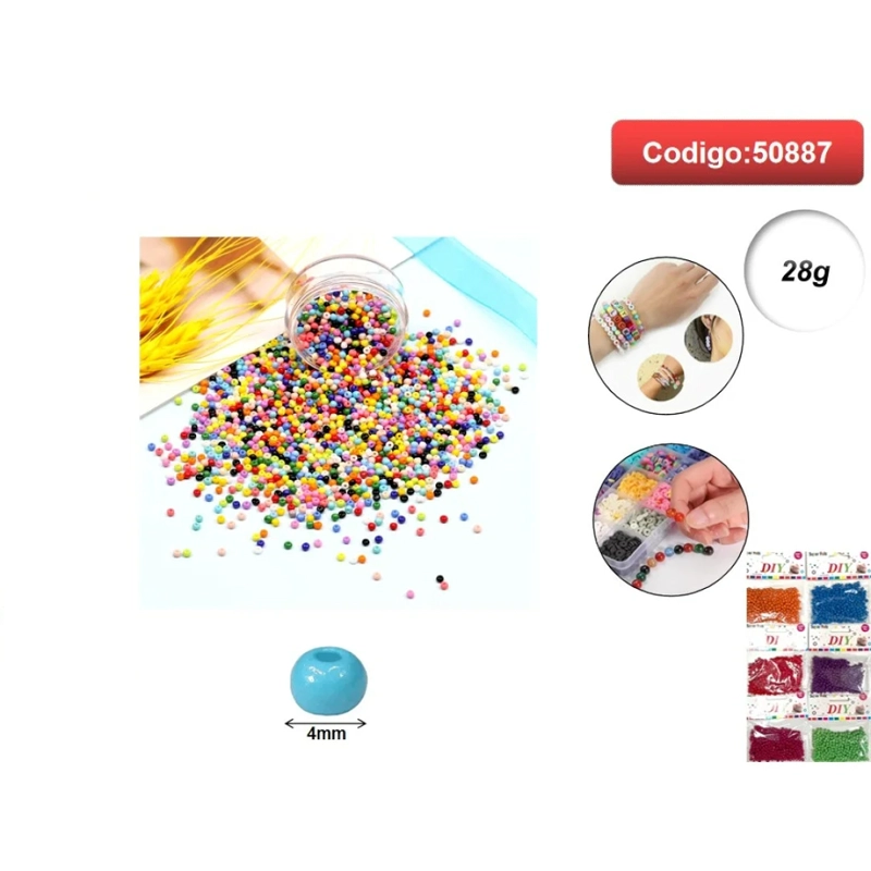 PERLAS DE HIDROGEL EN COLORES SURTIDOS 4MM 50887 - 1