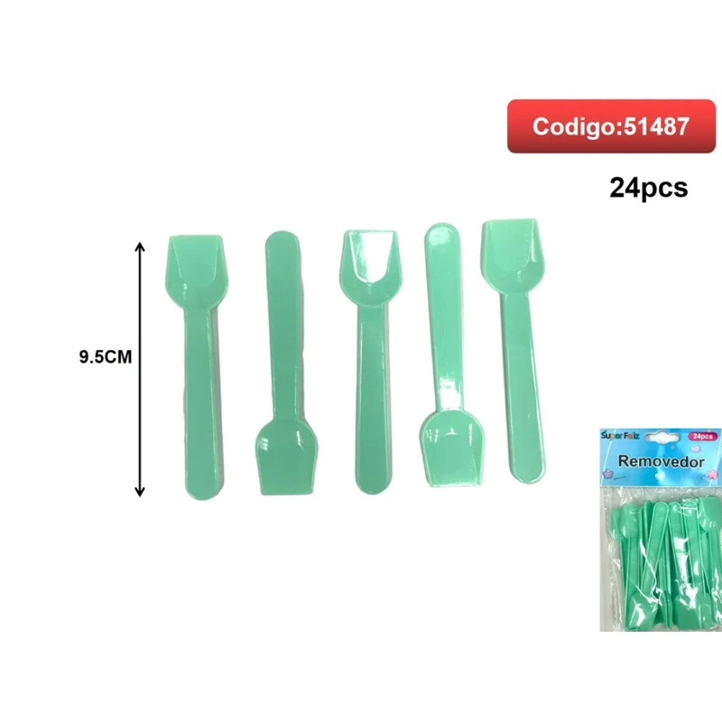 REMOVEDORES DE PLASTICO COLOR VERDE MENTA 9.5CM 51487 - 1