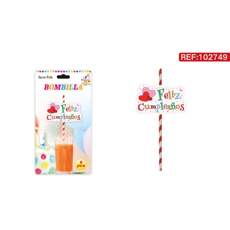 SORBETE DECORATIVO CON DIJE FELIZ CUMPLEAÑOS EN TEXTO COLORIDO 102749 - 1
