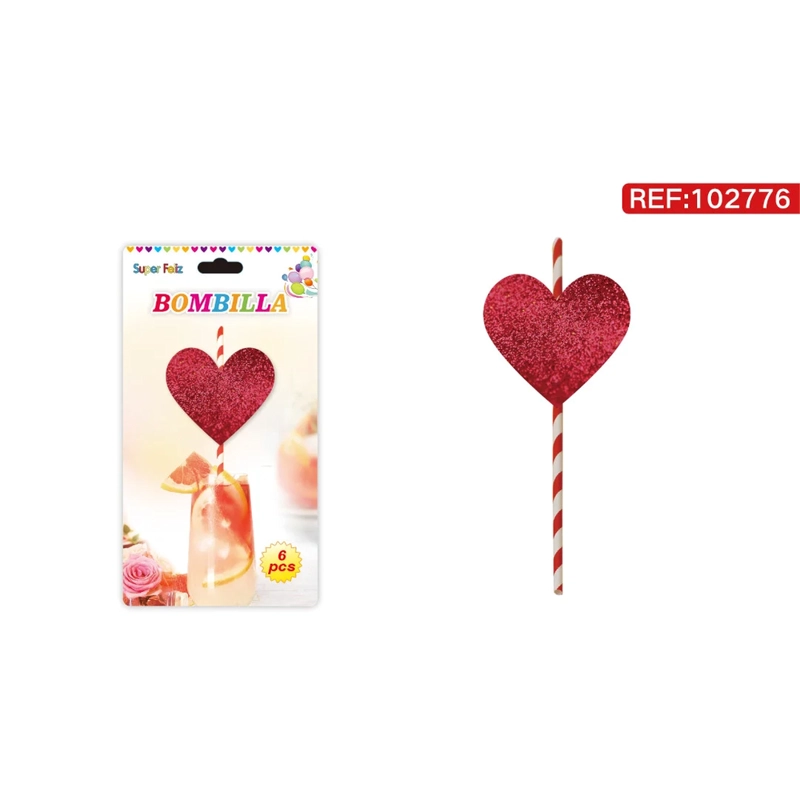 SORBETE DECORATIVO CON DIJE DE CORAZON ROJO BRILLANTE 102776 - 1