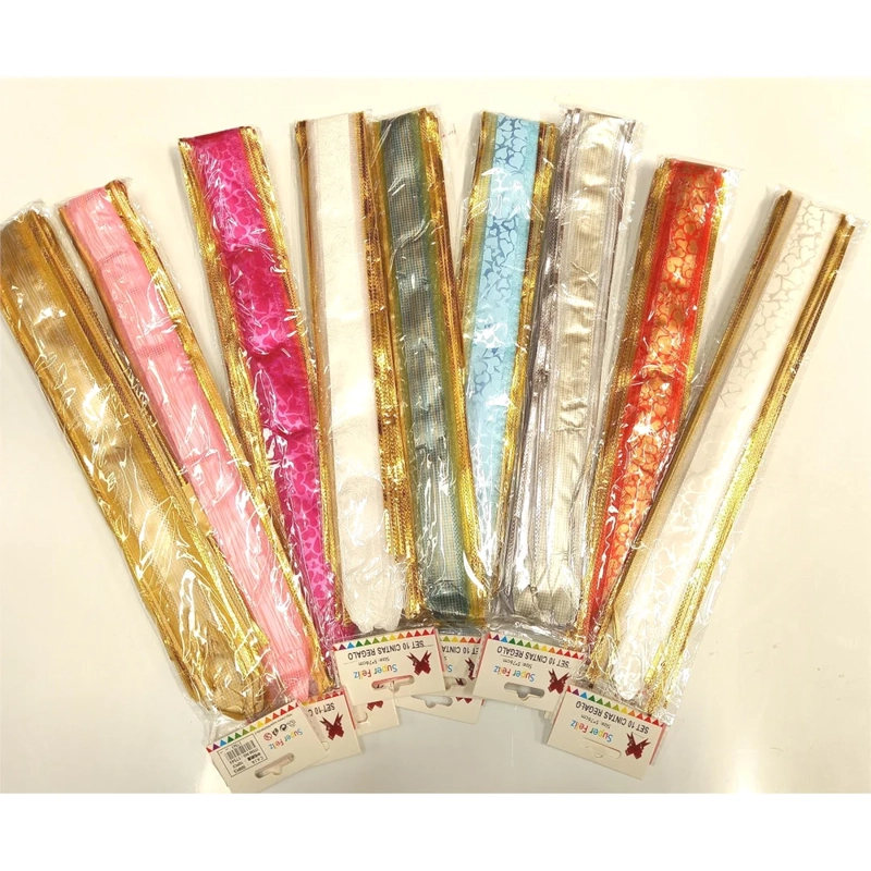 CINTA MAGICA DECORATIVA CON ESTAMPADO EN TIRAS LARGAS, COLORES SURTIDOS 17543 - 1