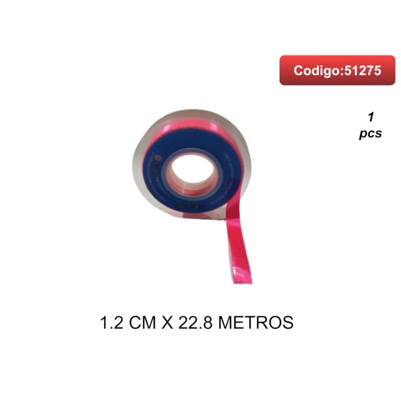 CINTA SATINADA COLOR FUCSIA 1.2CM 51275 - 1