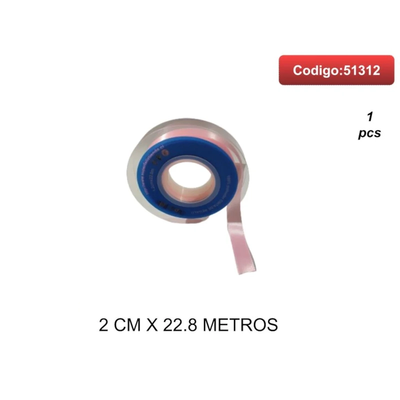 CINTA SATINADA COLOR ROSADO CLARO 2CM 51312 - 1