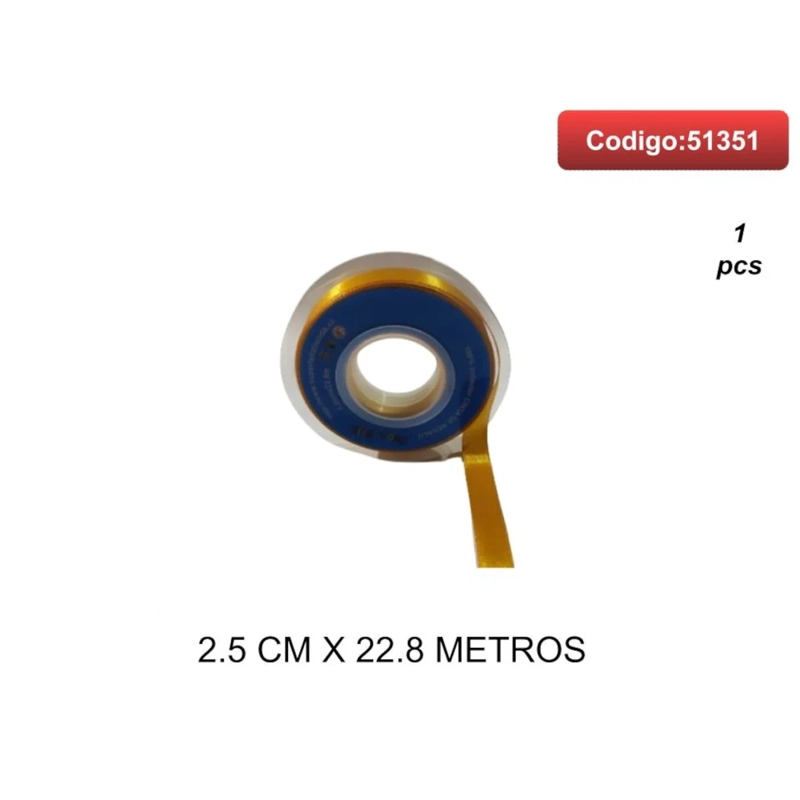 CINTA SATINADA COLOR MOSTAZA 2.5CM 51351 - 1