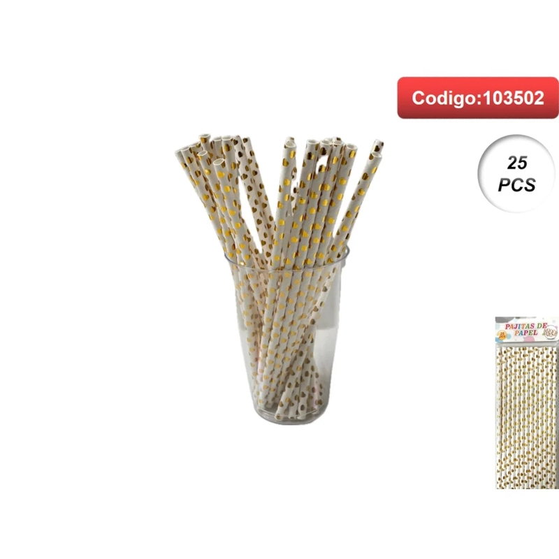 SORBETE DE PAPEL CON PUNTOS DORADOS, FONDO CAFE 103502 - 1