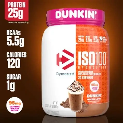 DYMATIZE PROTEINA ISO 100 1.4 LB DUNKIN MOCHA LATTE - 2