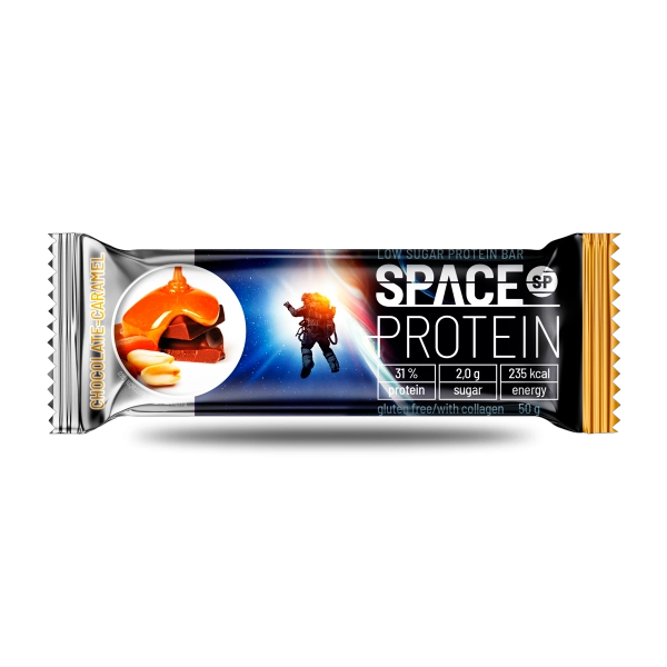 SPACE PROTEIN BARRA PROTEINA CLASSIC 50 G CHOCOLATE CARAMEL X 24 UNI - 1