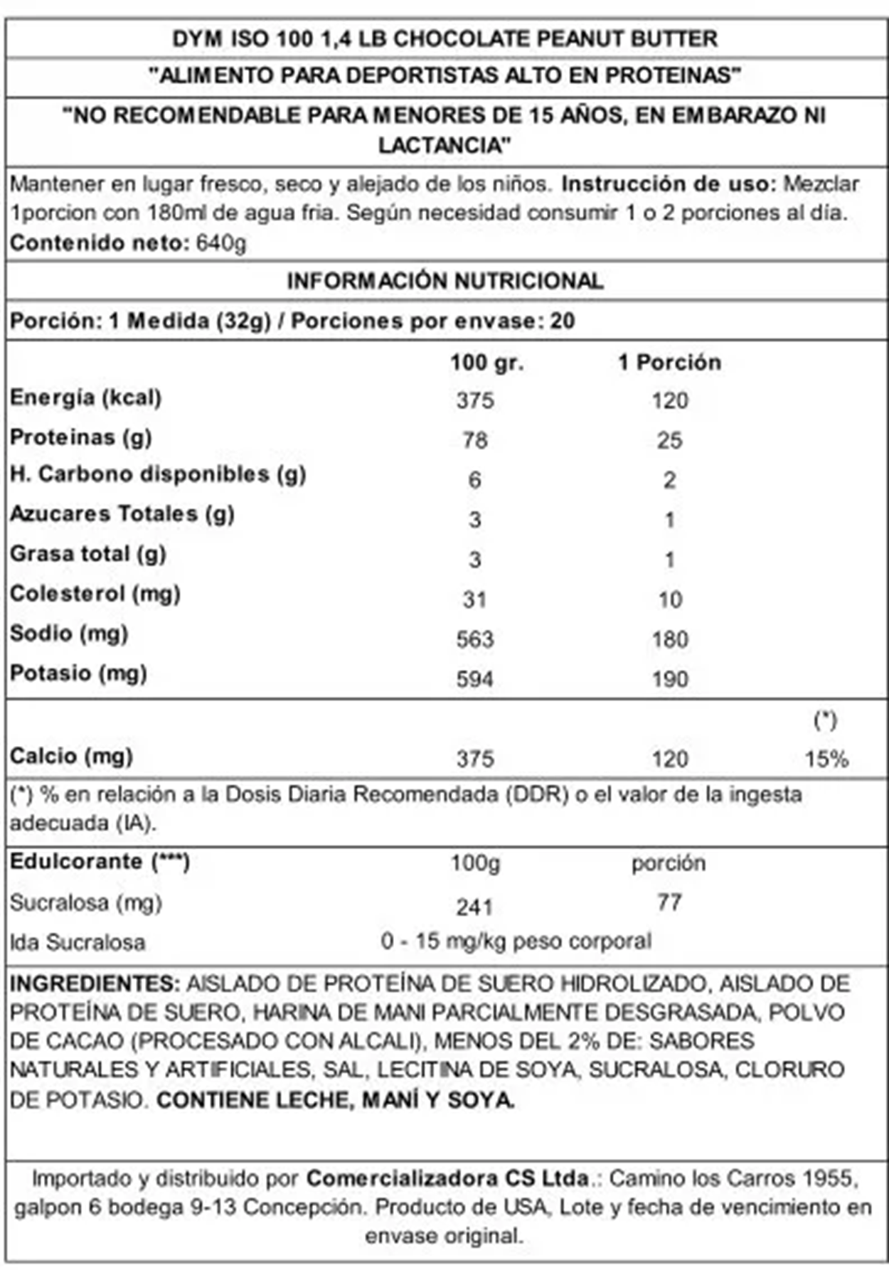 ISO 100 -1,4LBS - DYMATIZE NUTRITION CHOCOLATE PEANUT BUTTER - 3