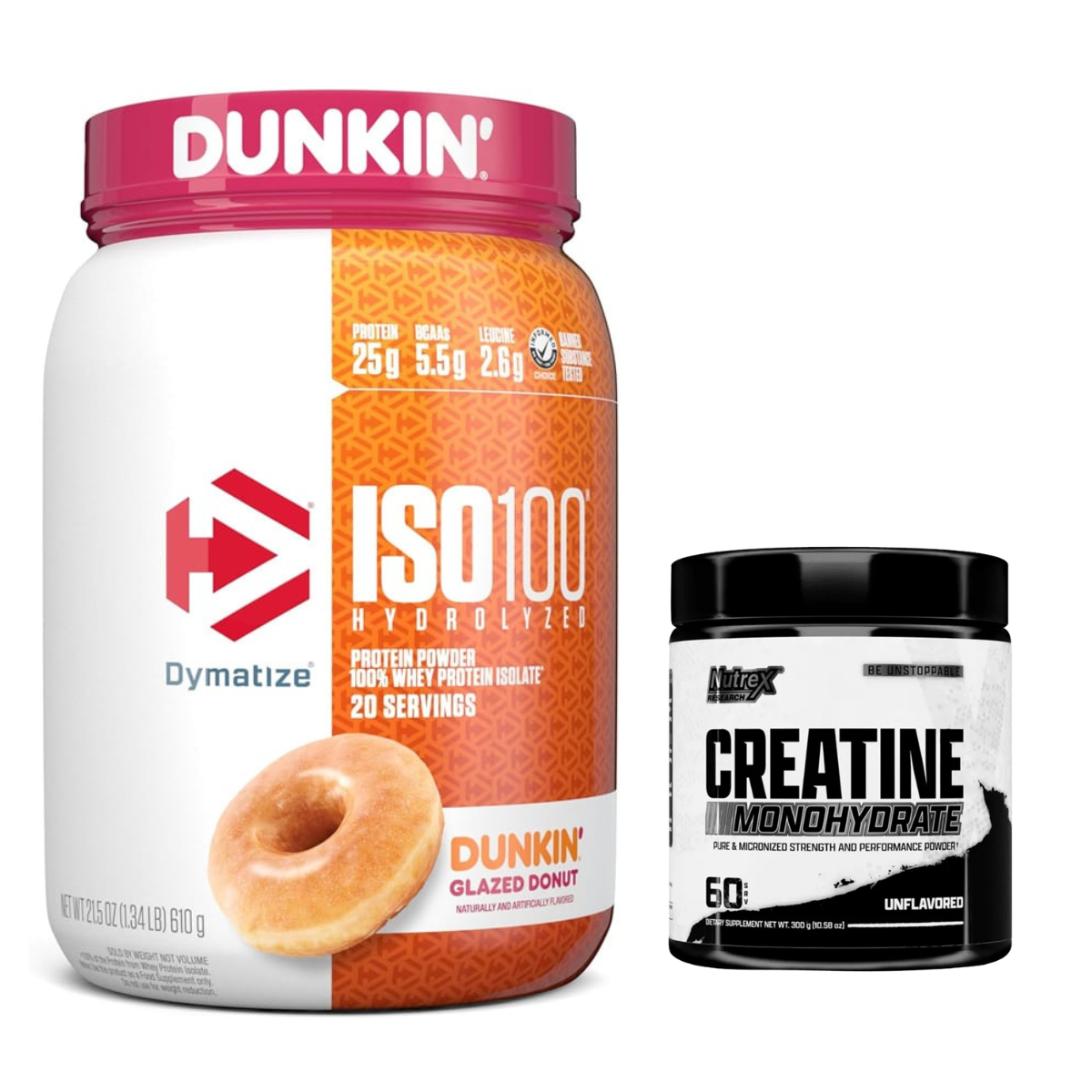 PACK  ISO 100 DONA GLACEADA 1,4 LB + CREATINA NUTREX 300 GRS SIN SABOR - 1