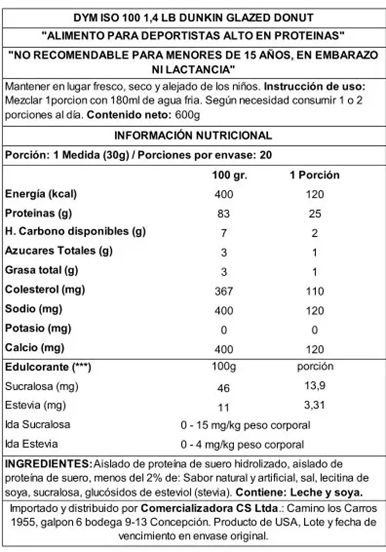 PACK  ISO 100 DONA GLACEADA 1,4 LB + CREATINA NUTREX 300 GRS SIN SABOR - 2