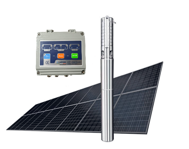 BOMBA SOLAR HIBRIDA POZO PROFUNDO AQUASTRONG 4PS2/9 - 1