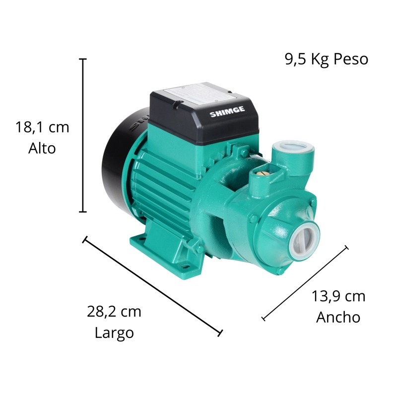 BOMBA DE AGUA PERIFÉRICA QB80G | 1 HP | 60 l/min | SHIMGE | 220V 50hz - 5