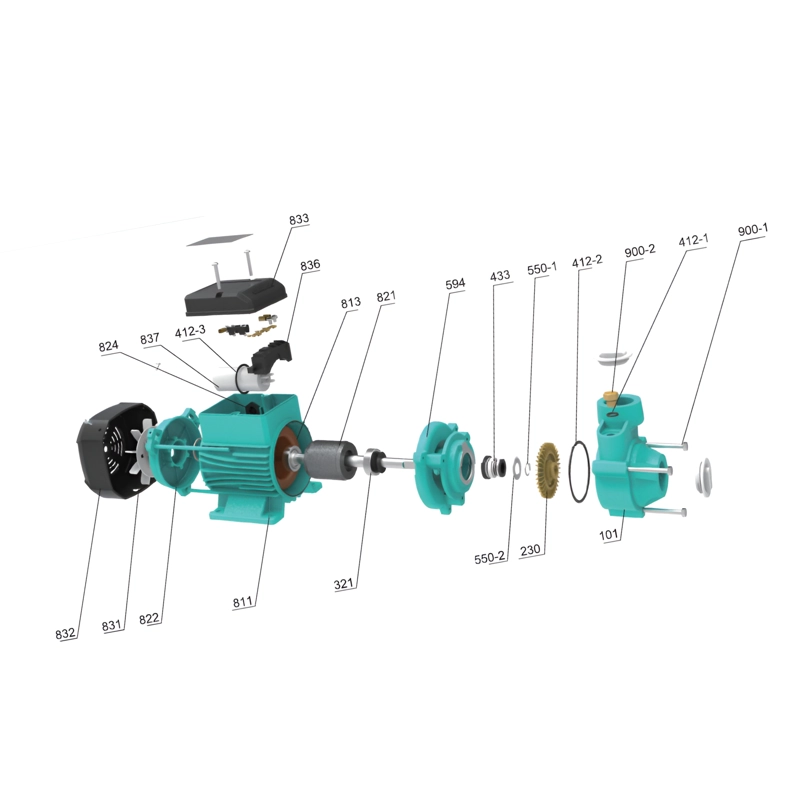 BOMBA DE AGUA PERIFÉRICA QB80G | 1 HP | 60 l/min | SHIMGE | 220V 50hz - 8